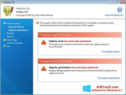 Ekran görüntüsü Registry Life Windows 8.1