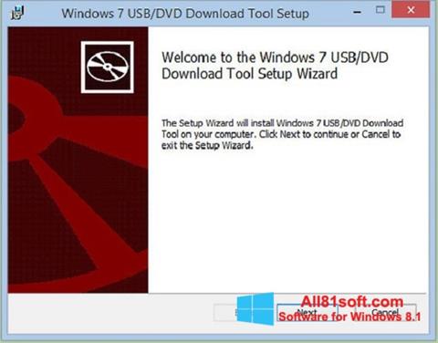 Ekran görüntüsü Windows 7 USB DVD Download Tool Windows 8.1