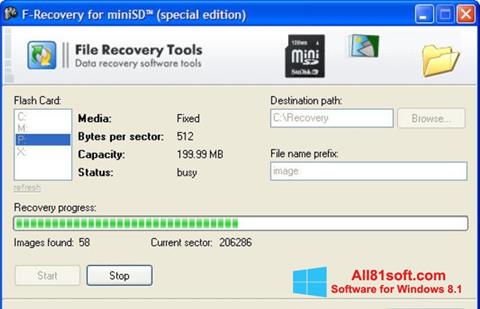 Ekran görüntüsü F-Recovery SD Windows 8.1