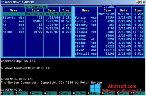 Ekran görüntüsü Norton Commander Windows 8.1