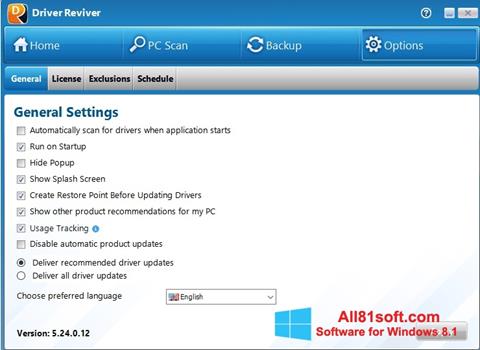 Ekran görüntüsü Driver Reviver Windows 8.1