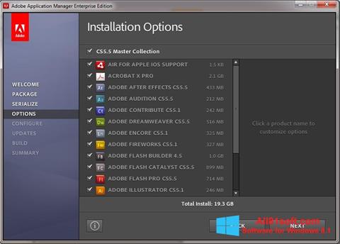 Ekran görüntüsü Adobe Application Manager Windows 8.1