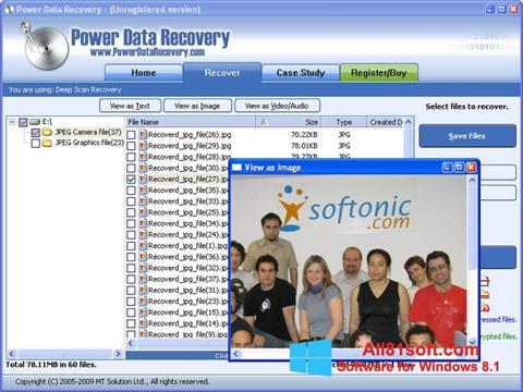 Ekran görüntüsü Power Data Recovery Windows 8.1