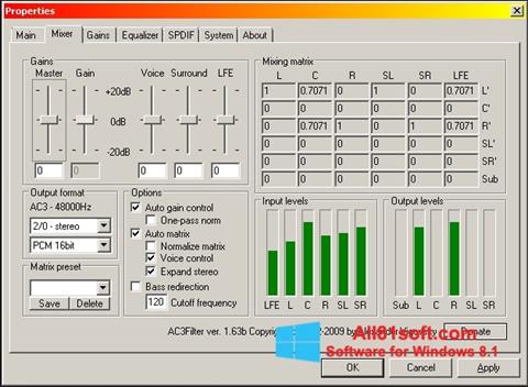 Ekran görüntüsü AC3 Codec Windows 8.1