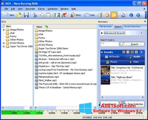 Ekran görüntüsü Nero Burning ROM Windows 8.1