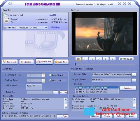 Ekran görüntüsü Total Video Converter Windows 8.1