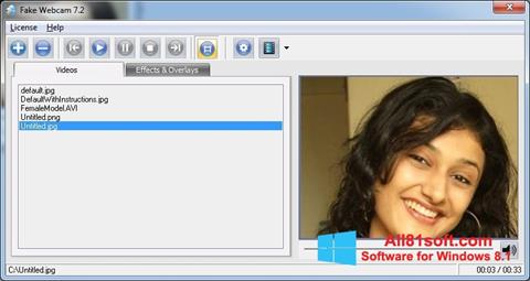 Ekran görüntüsü Fake Webcam Windows 8.1