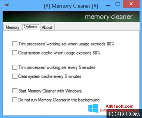 Ekran görüntüsü Memory Cleaner Windows 8.1