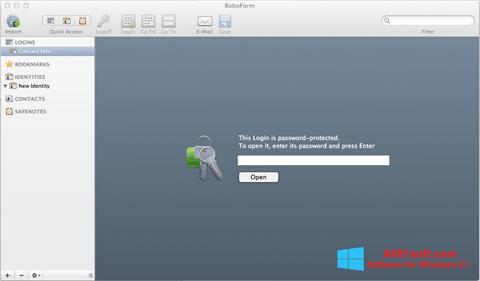 Ekran görüntüsü RoboForm Windows 8.1