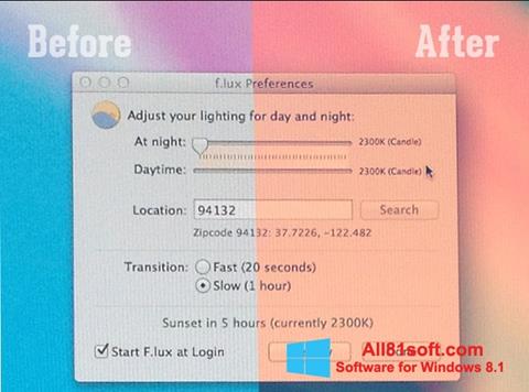 Ekran görüntüsü F.lux Windows 8.1