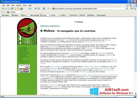 Ekran görüntüsü K-Meleon Windows 8.1