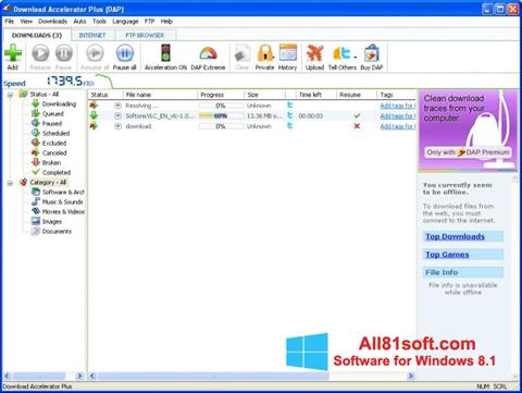 Ekran görüntüsü Download Accelerator Plus Windows 8.1