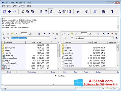 Ekran görüntüsü Core FTP Windows 8.1