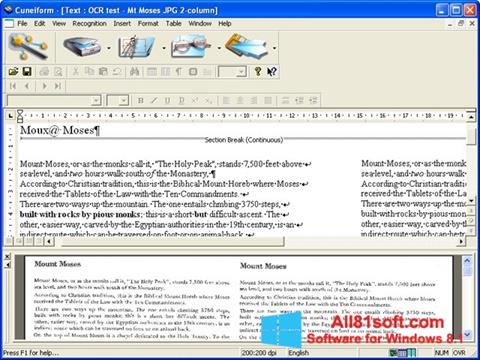 Ekran görüntüsü CuneiForm Windows 8.1