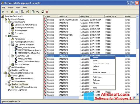 Ekran görüntüsü DeviceLock Windows 8.1