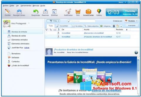Ekran görüntüsü IncrediMail Windows 8.1