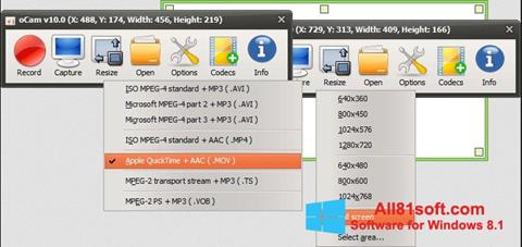 Ekran görüntüsü oCam Screen Recorder Windows 8.1