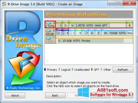 Ekran görüntüsü R-Drive Image Windows 8.1