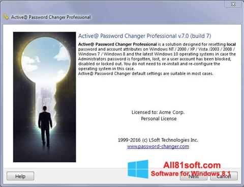 Ekran görüntüsü Active Password Changer Windows 8.1