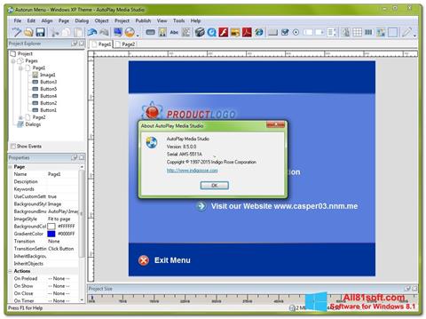 Ekran görüntüsü AutoPlay Media Studio Windows 8.1