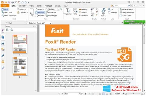 Ekran görüntüsü Foxit Reader Windows 8.1