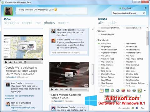 Ekran görüntüsü Windows Live Messenger Windows 8.1