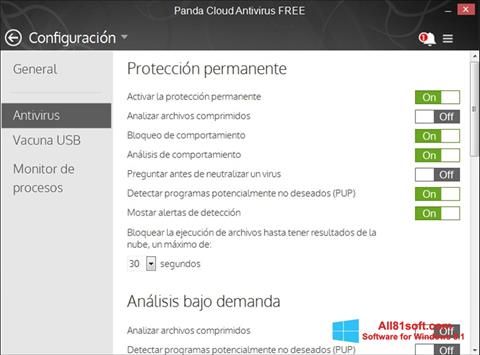Ekran görüntüsü Panda Cloud Windows 8.1