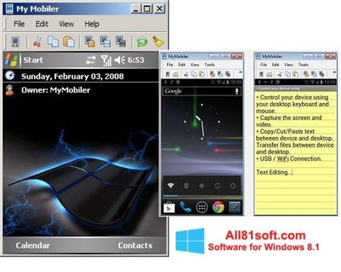 Ekran görüntüsü MyMobiler Windows 8.1