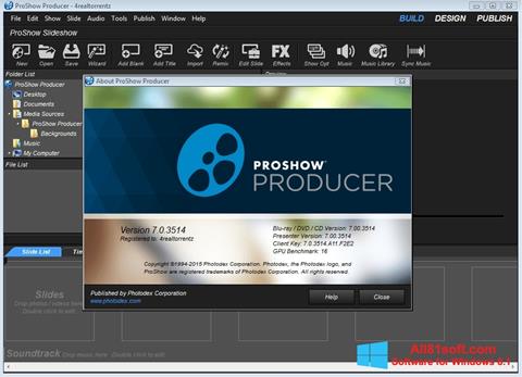 Ekran görüntüsü ProShow Producer Windows 8.1