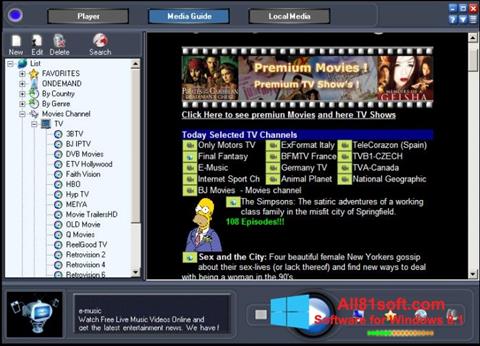 Ekran görüntüsü Online TV Live Windows 8.1