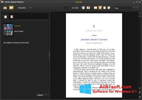 Ekran görüntüsü Adobe Digital Editions Windows 8.1