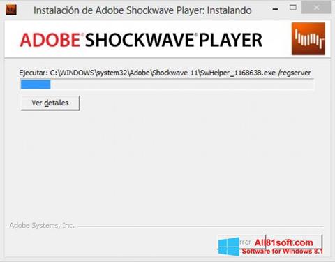 Ekran görüntüsü Adobe Shockwave Player Windows 8.1