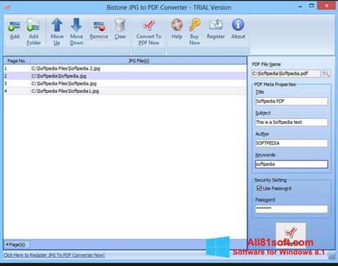 Ekran görüntüsü Image To PDF Converter Windows 8.1