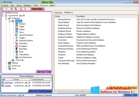 Ekran görüntüsü InterBase Windows 8.1
