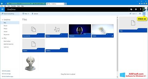Ekran görüntüsü OneDrive Windows 8.1