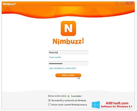 Ekran görüntüsü Nimbuzz Windows 8.1