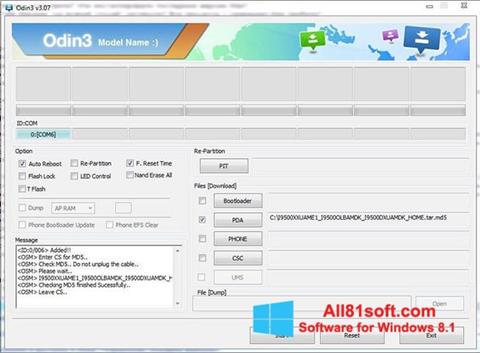 Ekran görüntüsü Odin Windows 8.1