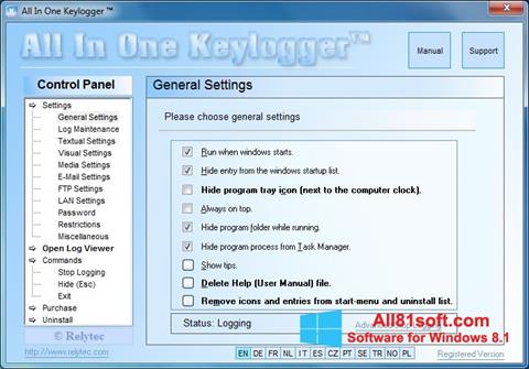 Ekran görüntüsü Keylogger Windows 8.1