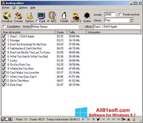 Ekran görüntüsü Audiograbber Windows 8.1
