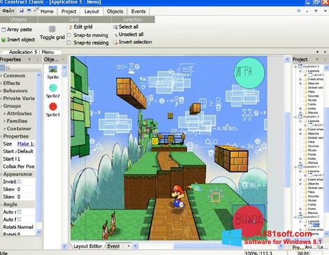 Ekran görüntüsü Construct Classic Windows 8.1