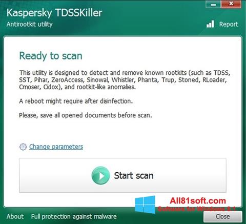 Ekran görüntüsü Kaspersky TDSSKiller Windows 8.1