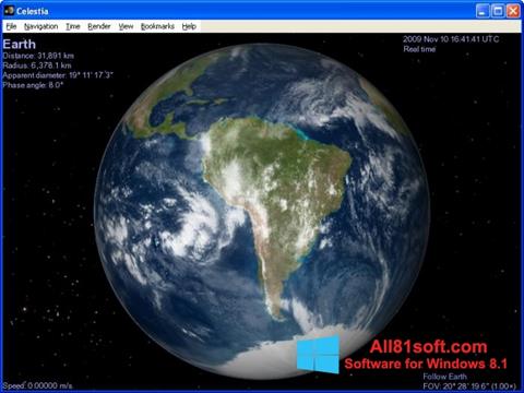 Ekran görüntüsü Celestia Windows 8.1
