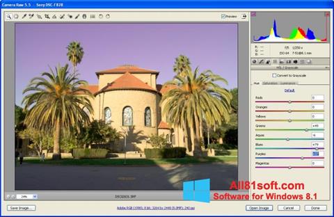 Ekran görüntüsü Adobe Camera Raw Windows 8.1