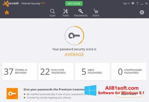 Ekran görüntüsü Avast Internet Security Windows 8.1