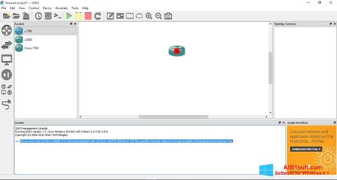 Ekran görüntüsü GNS3 Windows 8.1