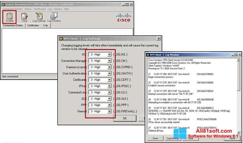 Ekran görüntüsü Cisco VPN Client Windows 8.1
