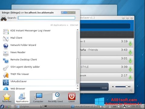 Ekran görüntüsü VkAudioSaver Windows 8.1