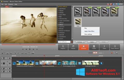 Ekran görüntüsü Movavi Video Editor Windows 8.1