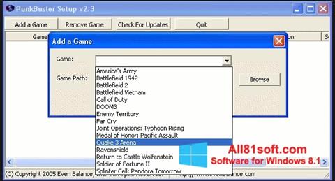 Ekran görüntüsü PunkBuster Windows 8.1
